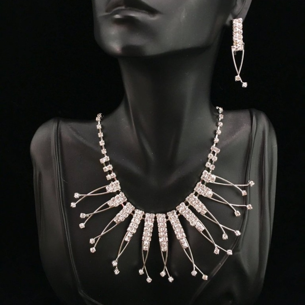 Rhinestone Necklace Set